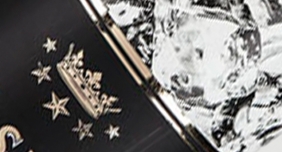 High-End Glass Vodka Bottle with Custom Label Printing（ black