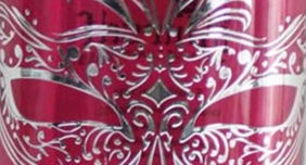 Color Coated Glass Bottle with Silver Label